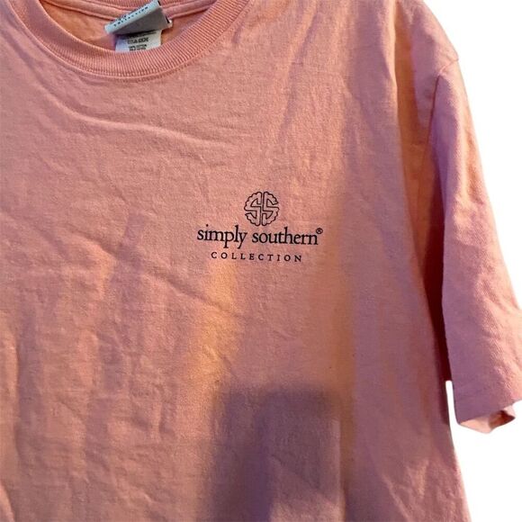 Simply Southern Women's M Pink Short Sleeve T-Shirt Casual Spring Llama - Picture 2 of 10
